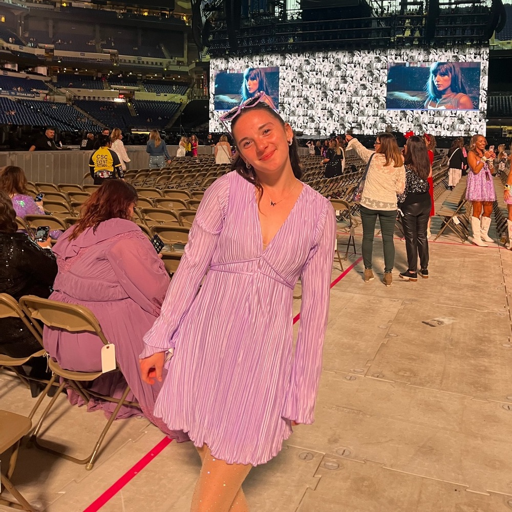 Purple Ruffle Dress